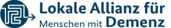 Das Logo zeigt den Schriftzug Lokale Allianzen für Menschen mit Demenz