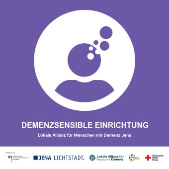 Piktogramm der Demenzsensibel-Kampagne mit den Logos der Projektbeteiligten